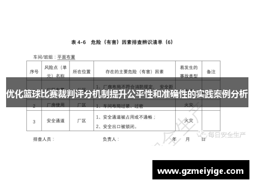 优化篮球比赛裁判评分机制提升公平性和准确性的实践案例分析