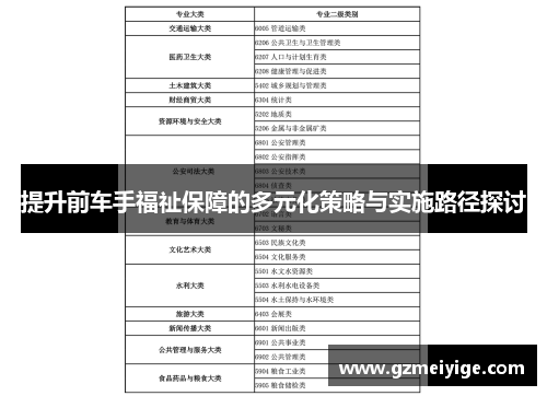 提升前车手福祉保障的多元化策略与实施路径探讨