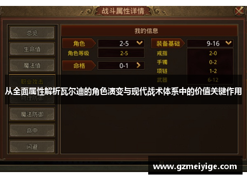 从全面属性解析瓦尔迪的角色演变与现代战术体系中的价值关键作用